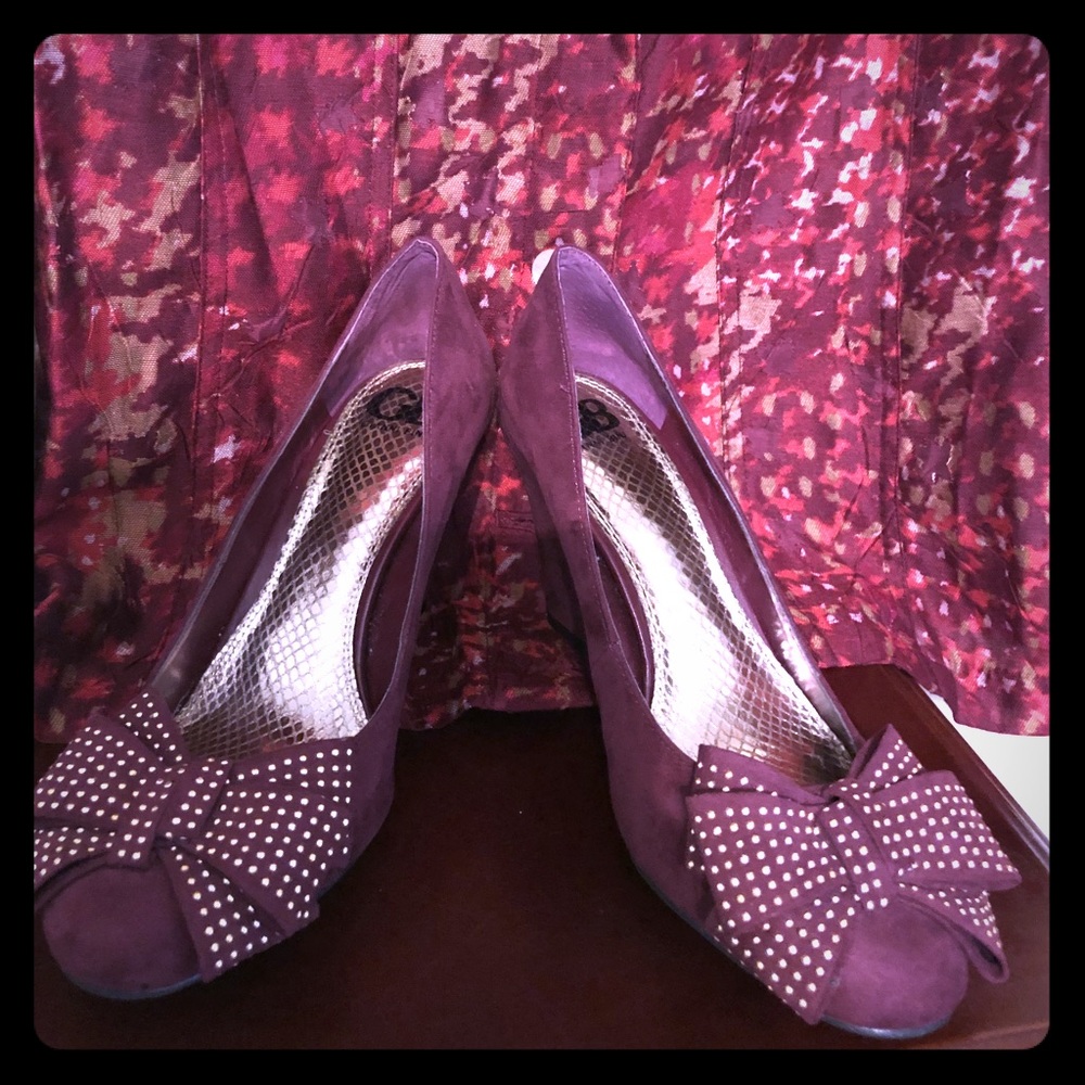 Burgundy Wedge Heels, Sz 7.5 Bundle for an offer